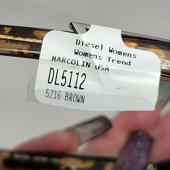 Diesel DL 5112 Brown Round Plastic Eyeglasses Frame 52-16-145 NWT - Picture 9 of 14